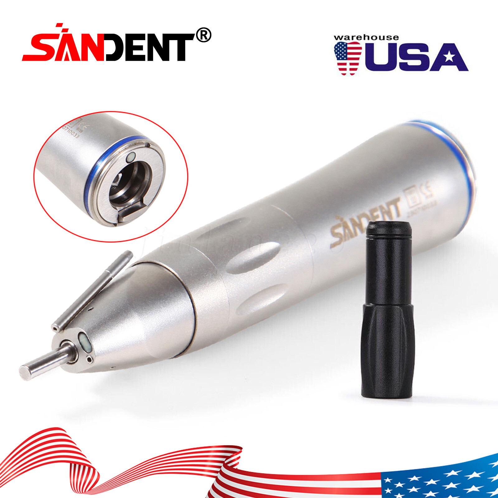 NSK Style Ti-Max X-SG65L Optic External Coolant Straight Handpiece Dental LED