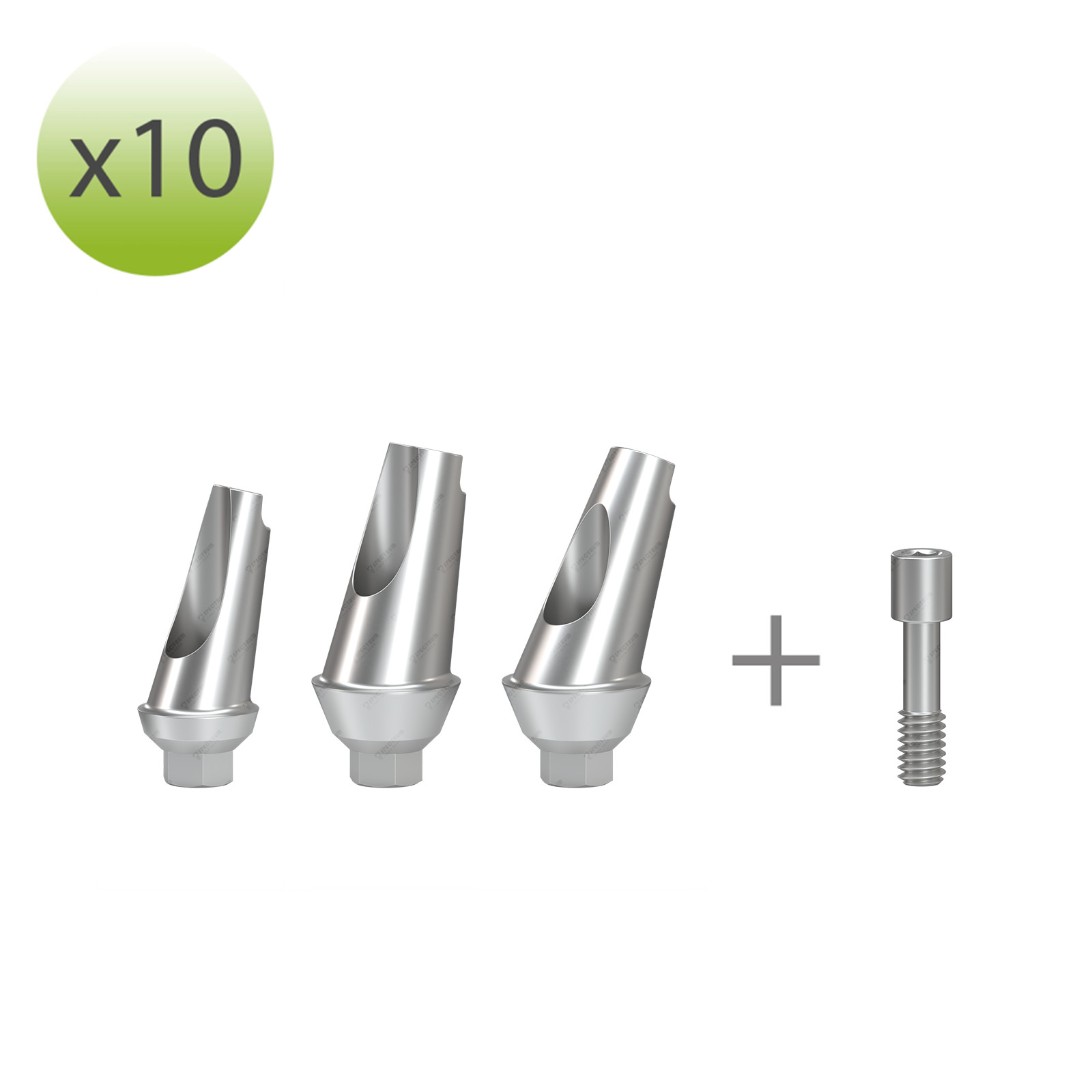 x 10 Angled Abutment 15°, 25° Ø 4.5, 5.5 GH 1-5mm Standard platform 2.42 mm