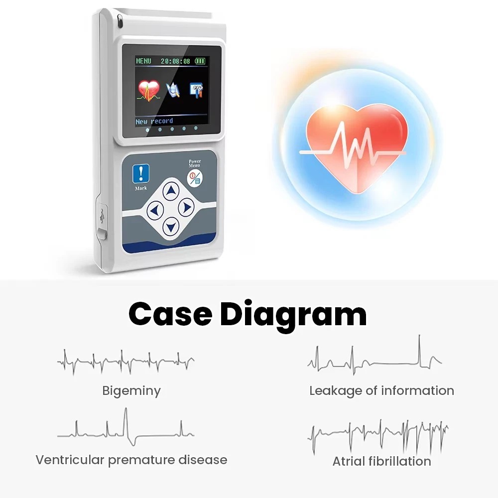 CONTEC TLC9803 Dynamic ECG Monitor System 24 Hours Recorder ECG Holter