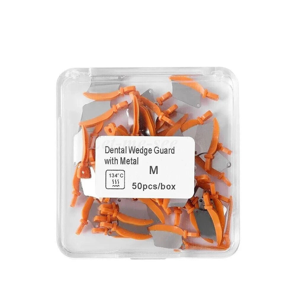 50 Pcs Dental Sectional Protection Steel Wedges Matrix Bands Ring Matrice Clamp