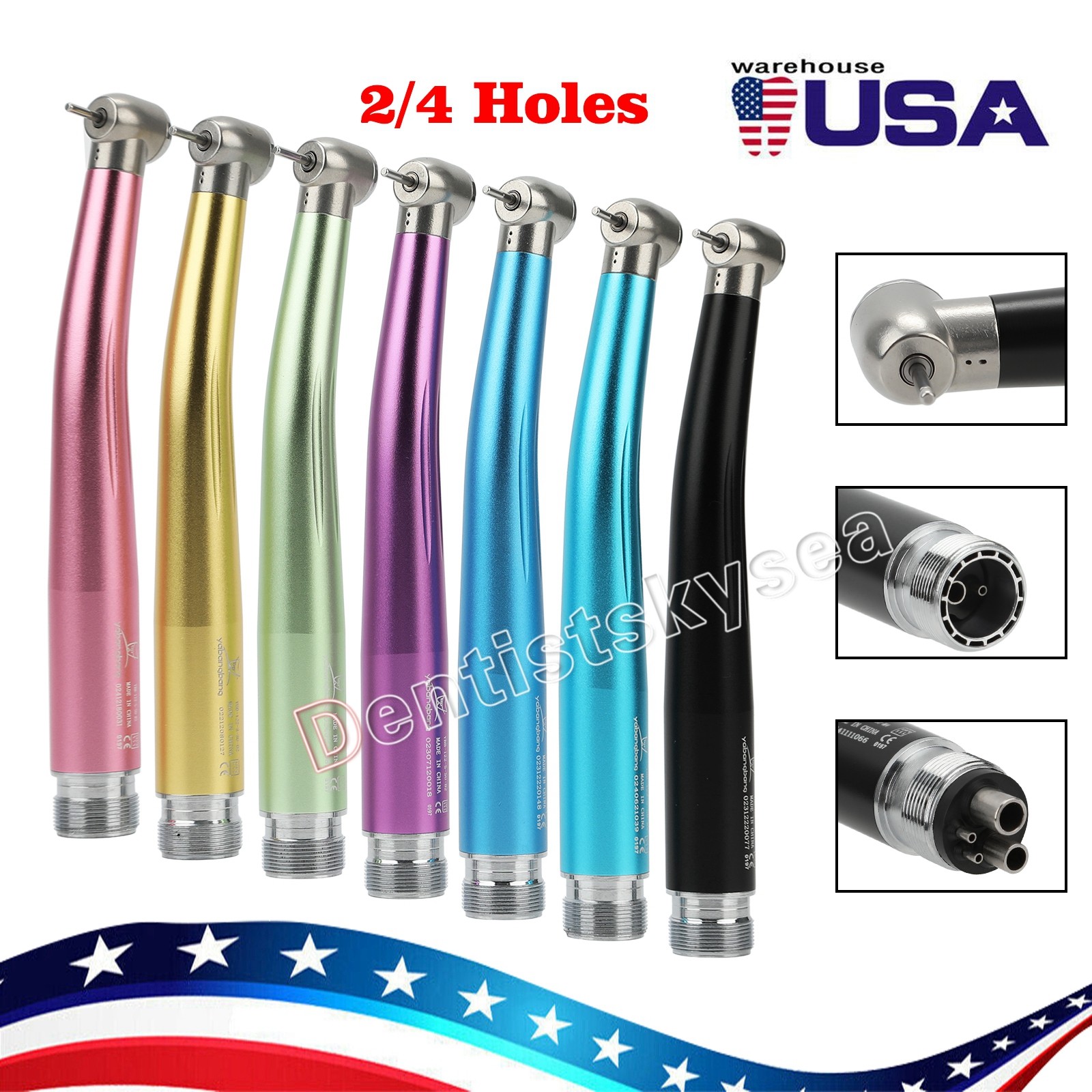 1-10Pcs NSK Style Dental High Speed Handpiece U3BM 4Hole/ Cartridge Turbine