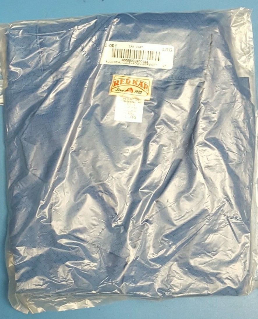 RED KAP, LAB COAT, BLUE, LARGE, 233-001, FOR LAB / CLEANROOM