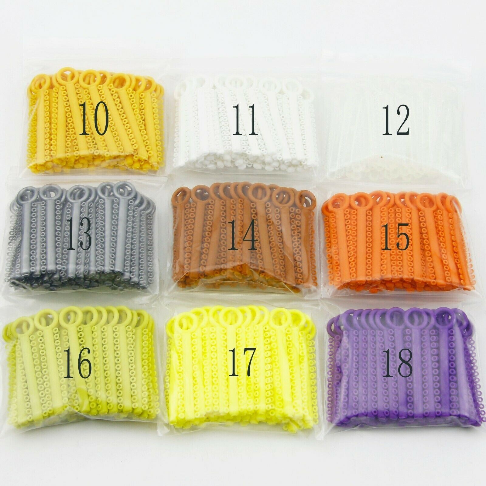 1040 Pcs Dental Orthodontic Elastic Braces Rubber Bands Ligature Ties 37 Colors