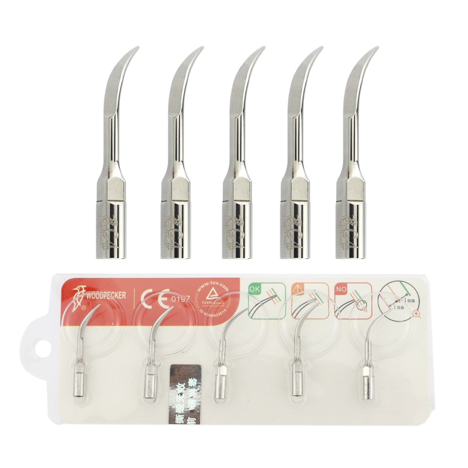 Woodpecker UDS-N2 LED Dental Ultrasonic Scaler Handpiece Piezo Tips G1 P1 HW-5L