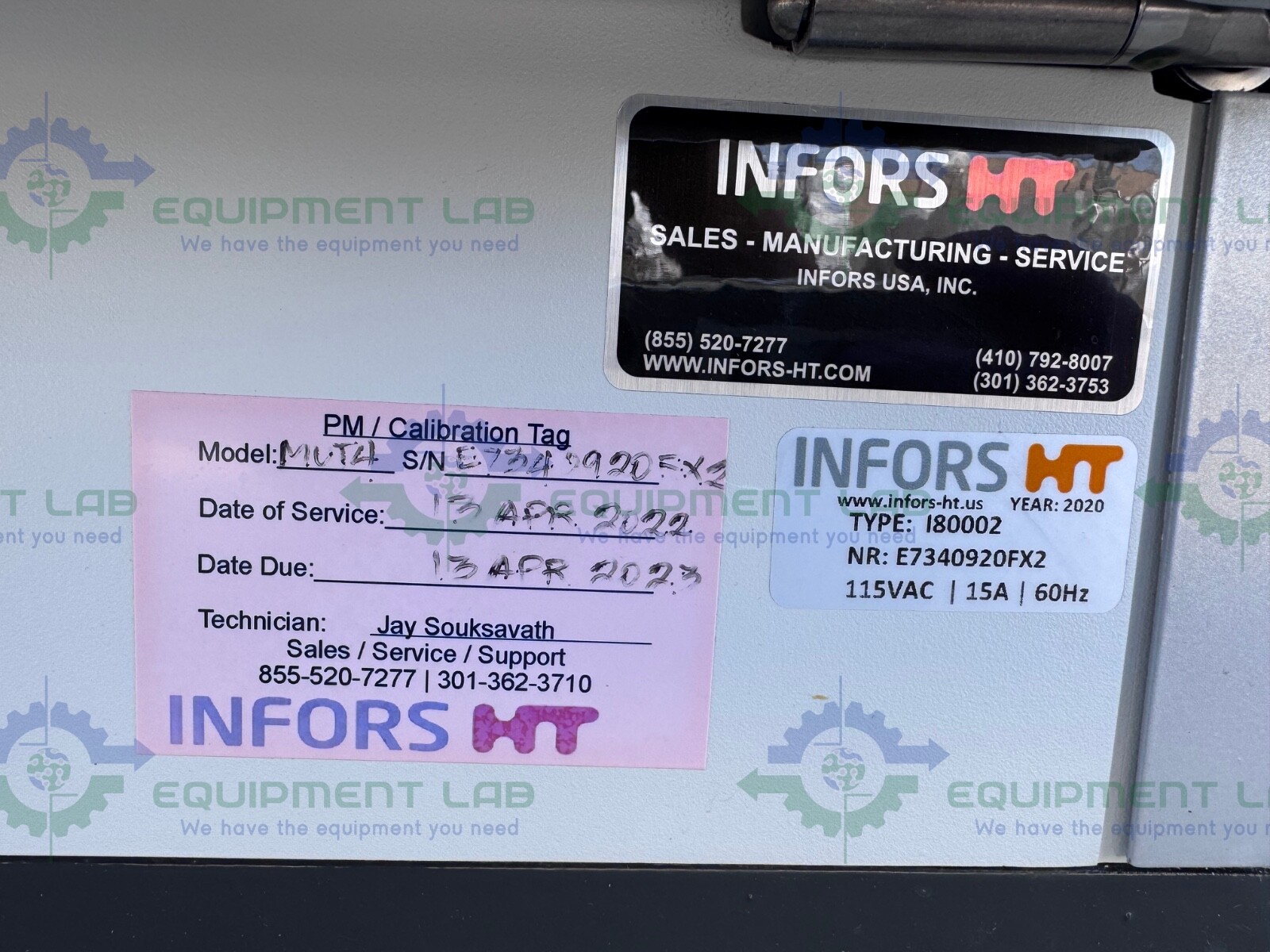 Infors HT Multitron I80002 Incubator Shaker 65°C w/ CO2 & Humidity, MFG 20