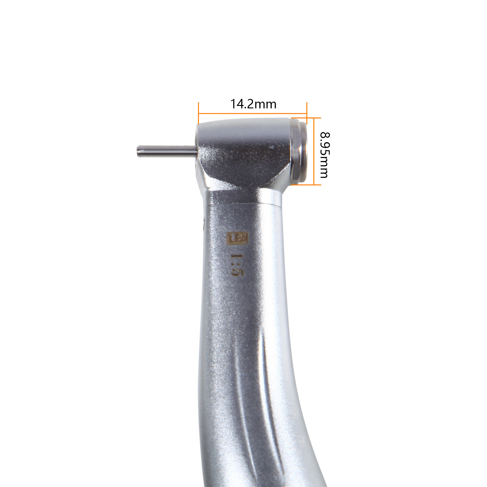 1-10 Dent 1:5 Optic LED Contra Angle Increasing Handpiece Mini Head Red Ring