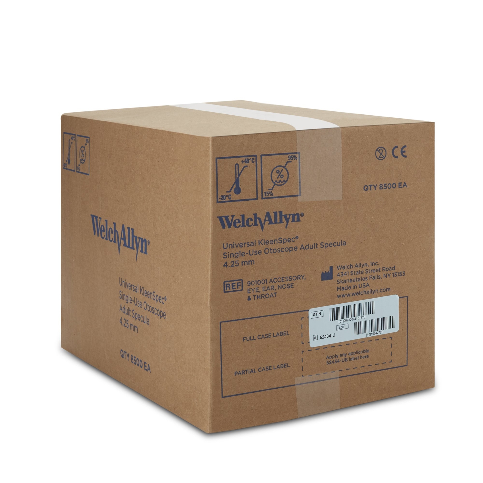Welch Allyn Ear Speculum Set Round Tip Plastic 4.25mm, Qty 8,500 EA (Case)