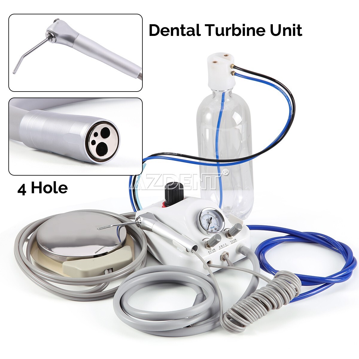 Dental Mobile Delivery Unit With Air Compressor /Portable Turbine Unit 4Hole