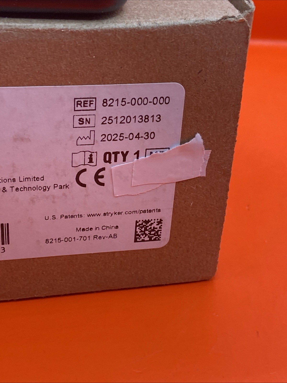 Stryker 8215 Large System 8 Battery New Unused Open Box