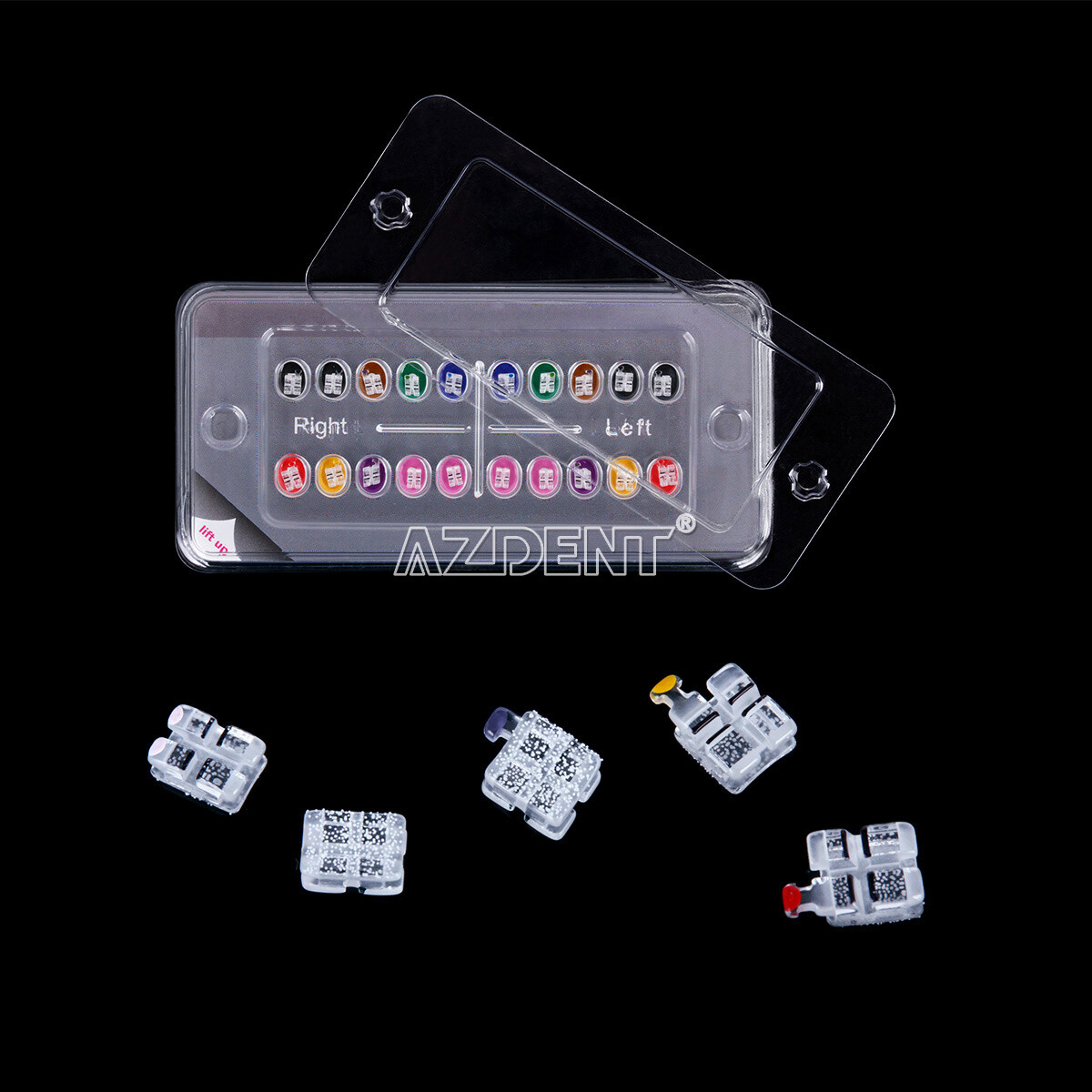 ABSOLUTE Dental Orthodontic Ceramic Brackets Braces Mini Roth 022 Hooks 345 FDA