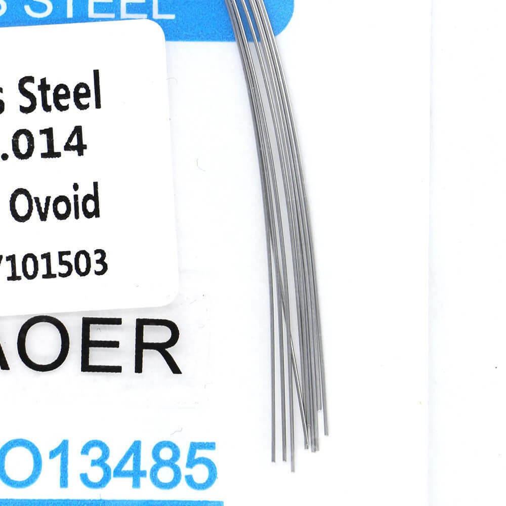 1×Dental Orthodontic Stainless Steel Round Arch Wires Ovoid Form 014 Upper