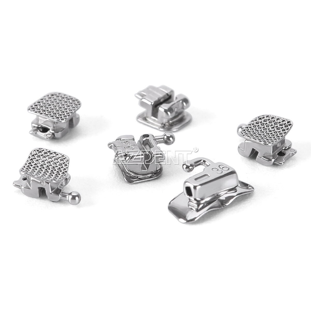 AZDENT Dental Orthodontic Self-Ligating Brackets Braces Mini Roth.022 Hooks 345