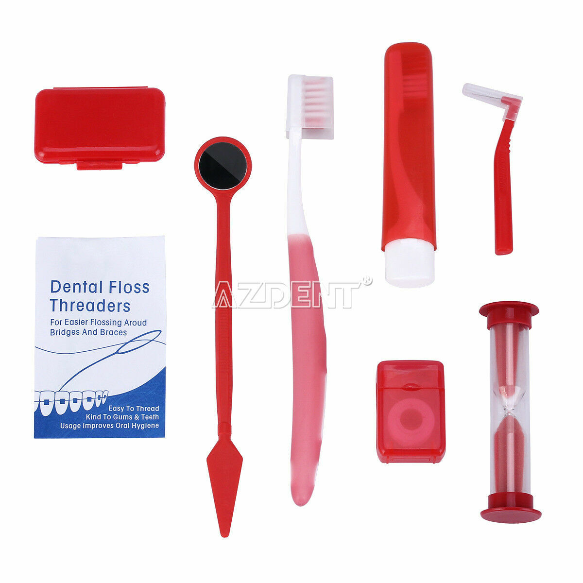 Dental Orthodontic Kit Toothbrush Brush Wax Oral Hygiene Care Travel Portable