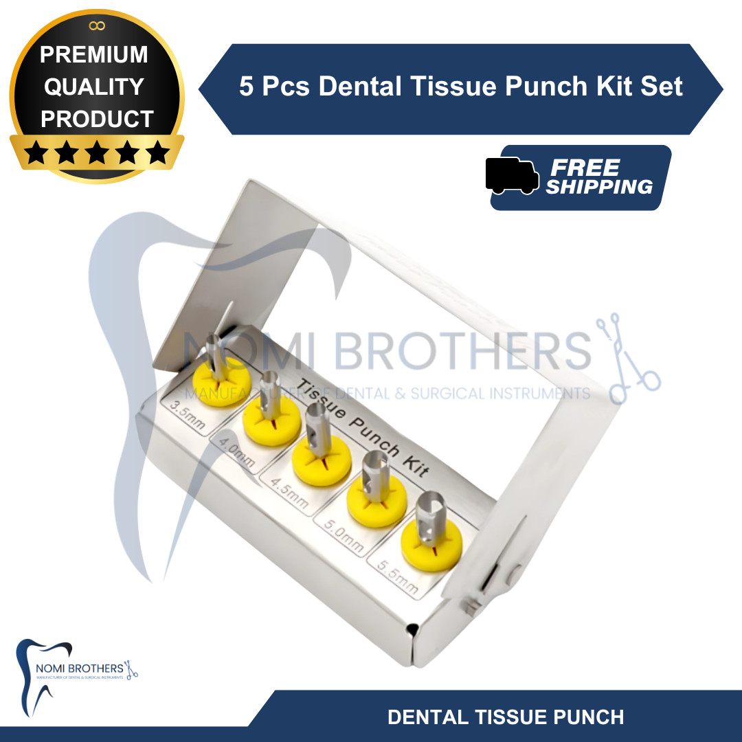 5-Piece Dental Tissue Punch Kit – Surgical, Autoclavable, CE Certified with Box