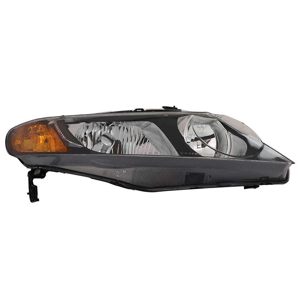 Black Headlight Assembly Pair Sedan 4Dr 06-11 Driver Passenger Side Replacement
