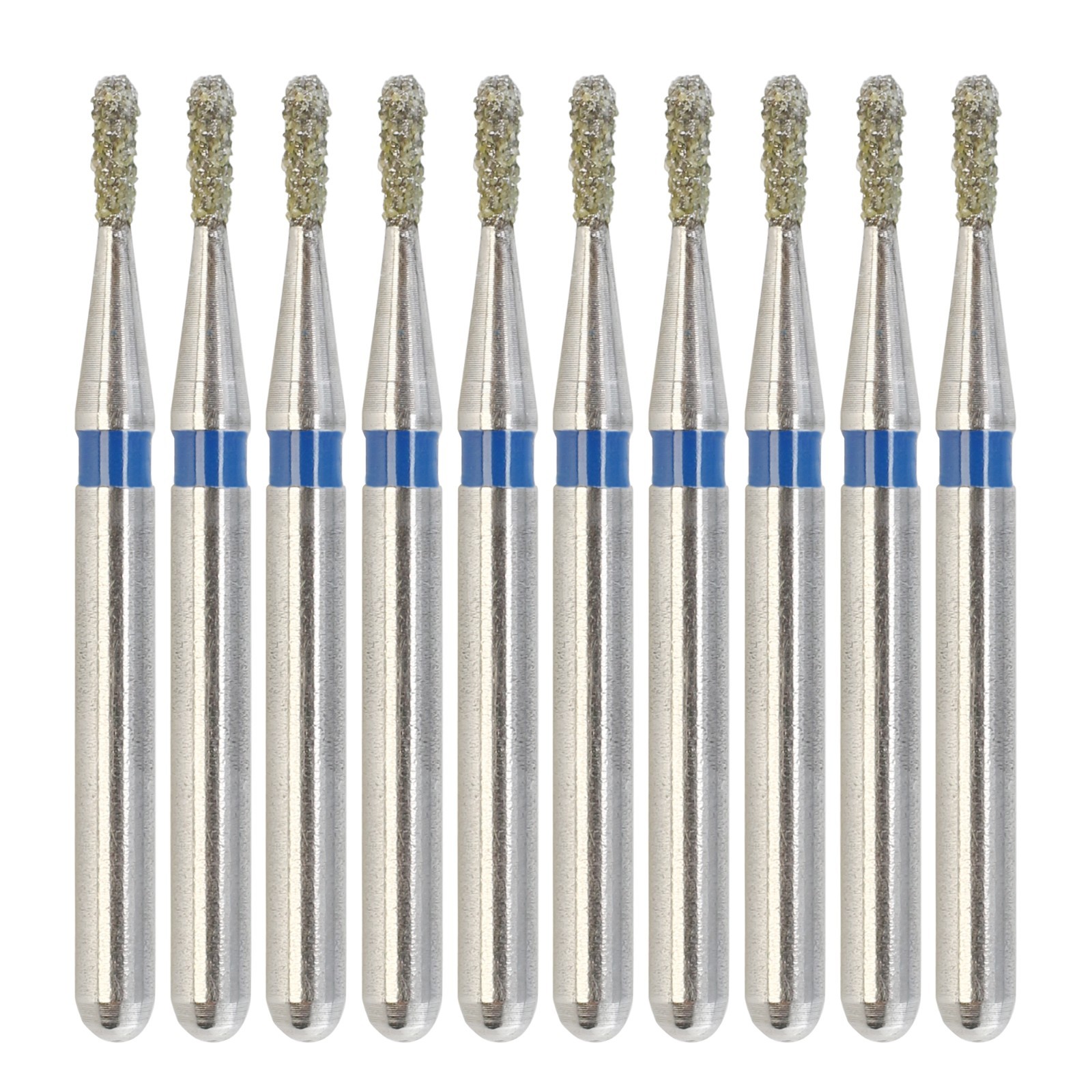 Multi-Use Dental Diamonds Burs Pear Bur FG 830/010M Medium Grit Blue High Speed