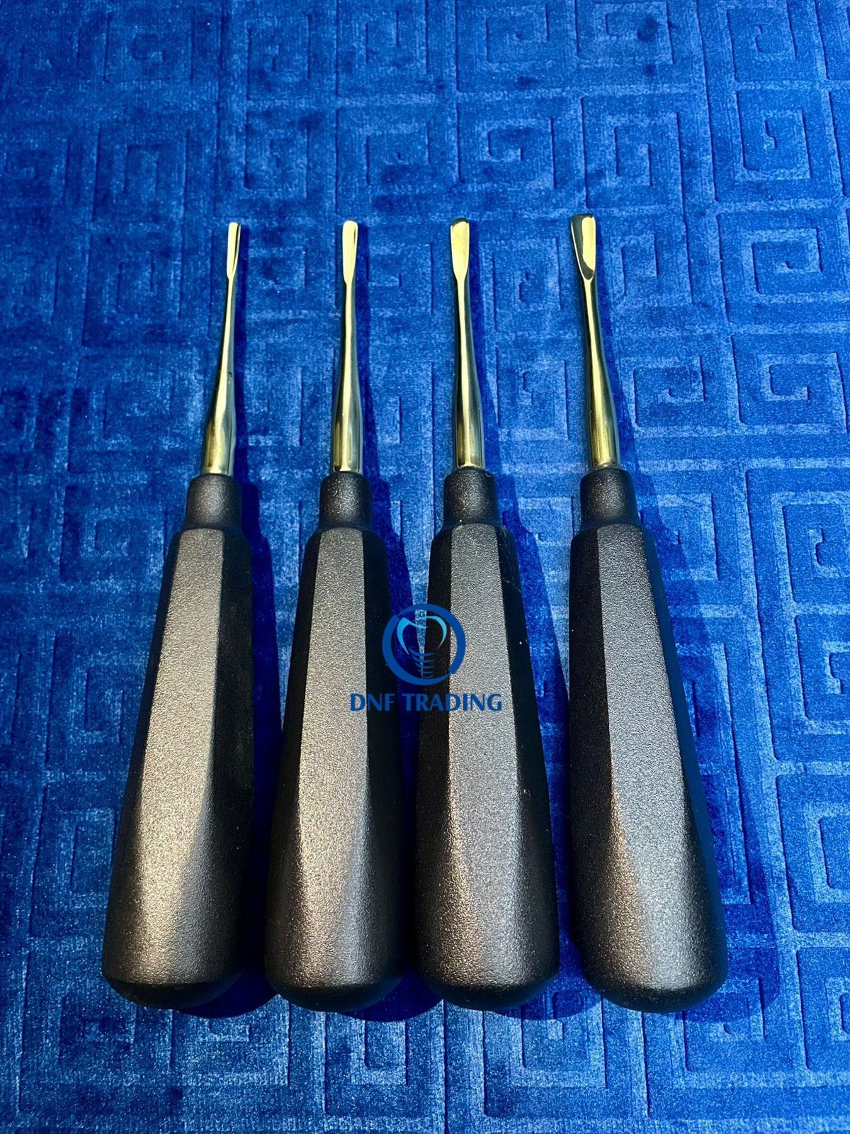GERMAN 4 PC STRAIGHT DENTAL SURGERY EXTRACTING LUXATING APICAL ROOT TIP ELEVATOR