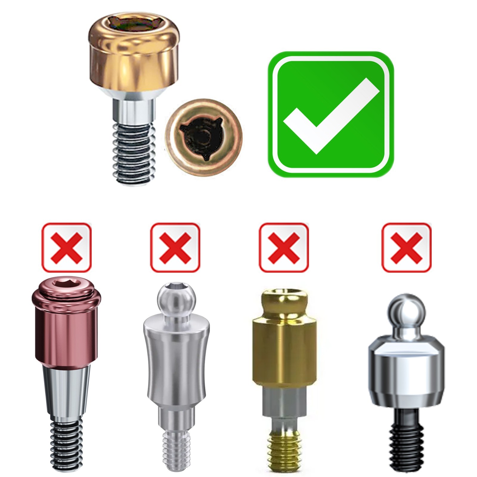 Locator Core Tool Retention Caps Insertion for Nobel/Zimmer/Hiossen Implant Lab