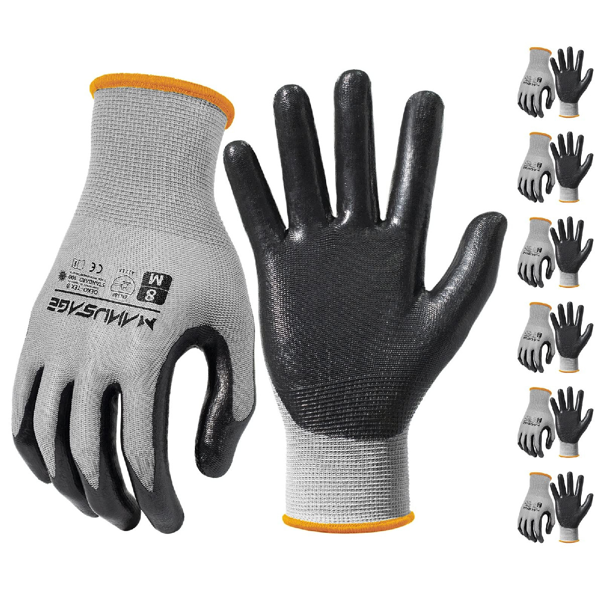 Manusage Safety Work Gloves – Protective Glove For Men Women – Ultrathin Hand
