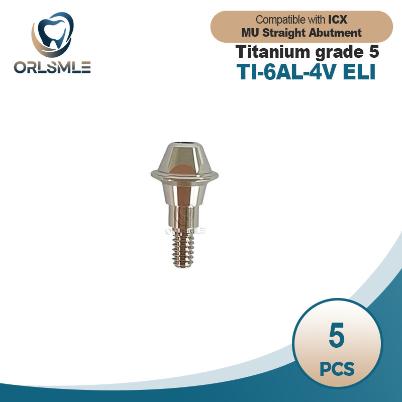 5 pcs Multi unit straight abutment fit to ICX platform D4.8