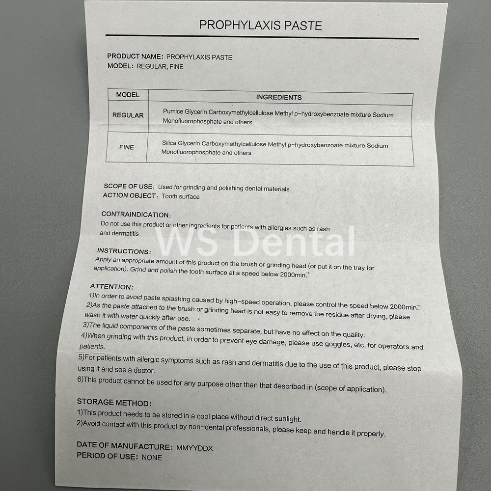40g Dental Prophy Paste Fine Regular Grit Prophylaxis Tooth Polishing Paste