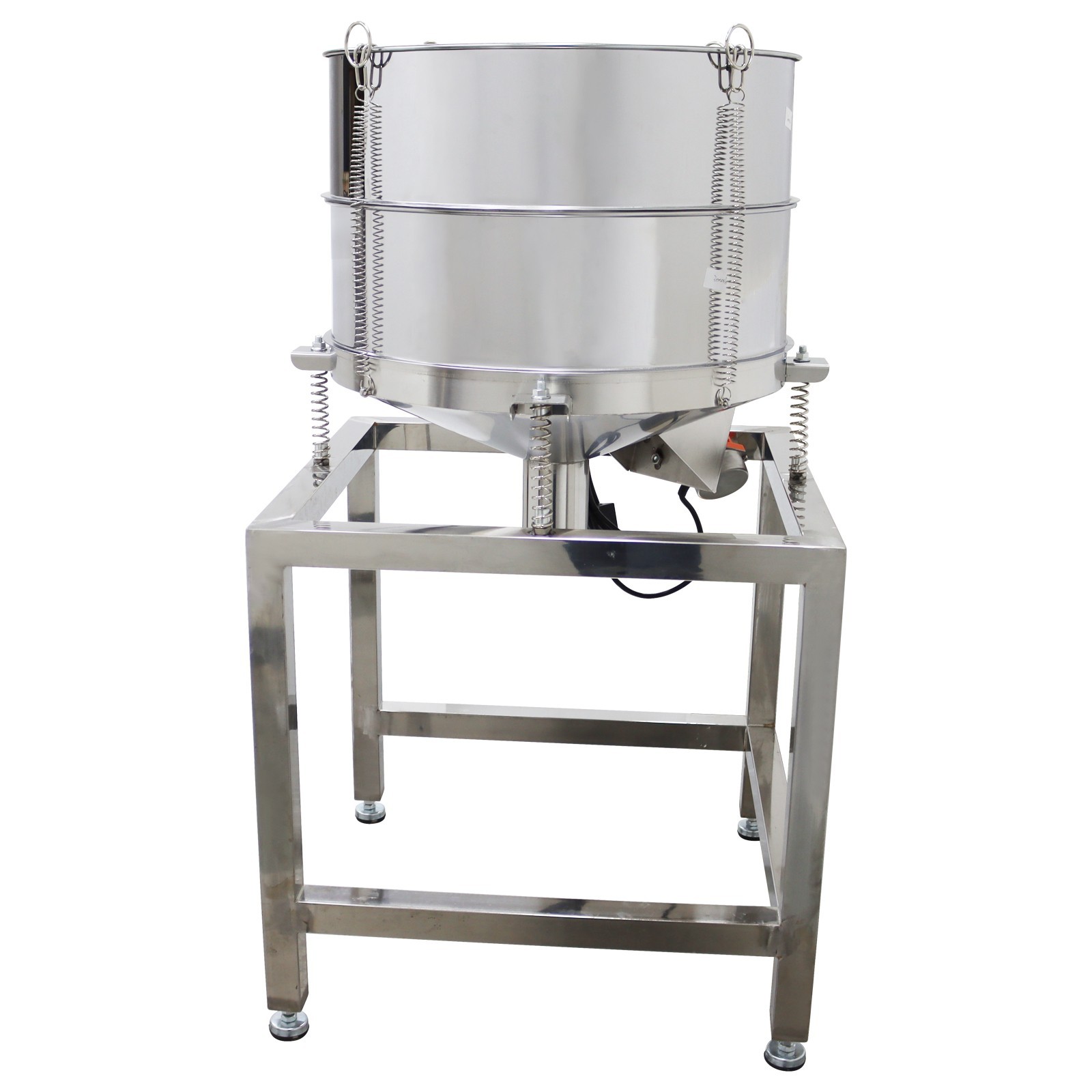 Electric Circular Vibrating Screen Sieve with 30+60 Mesh Screens Double Layers