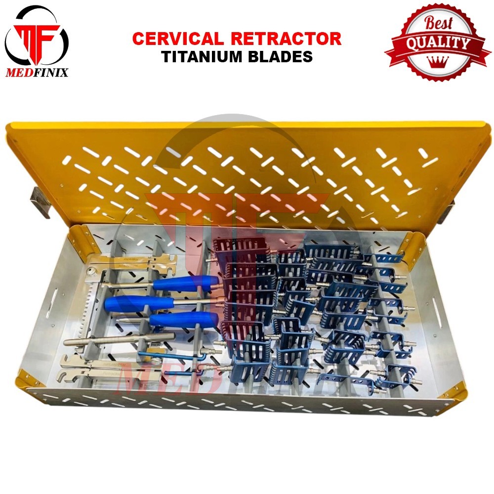 Cervical Lumbar Retractor System With Titanium Blades Set