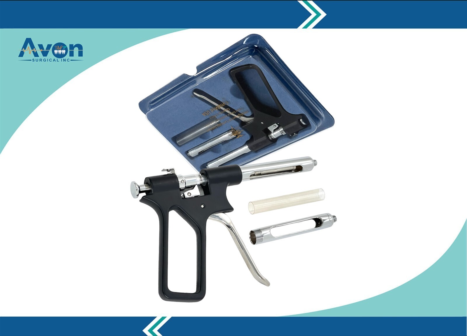 1 EA Dental Intraligamental Syringe Gun Type 1.8cc Capacity + 2 Barrels