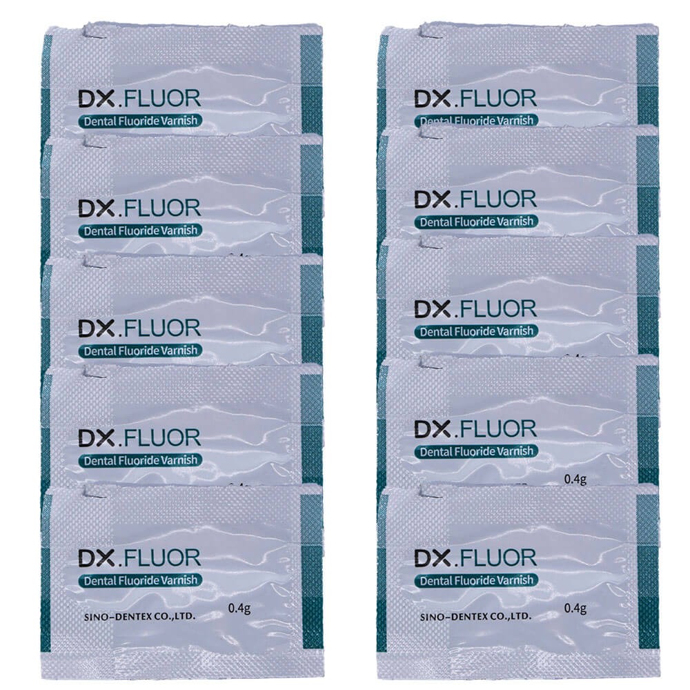 1 Pack Dental DX.FLUOR Fluoride Varnish 0.4g/bag Strawberry Scent 50 Bags
