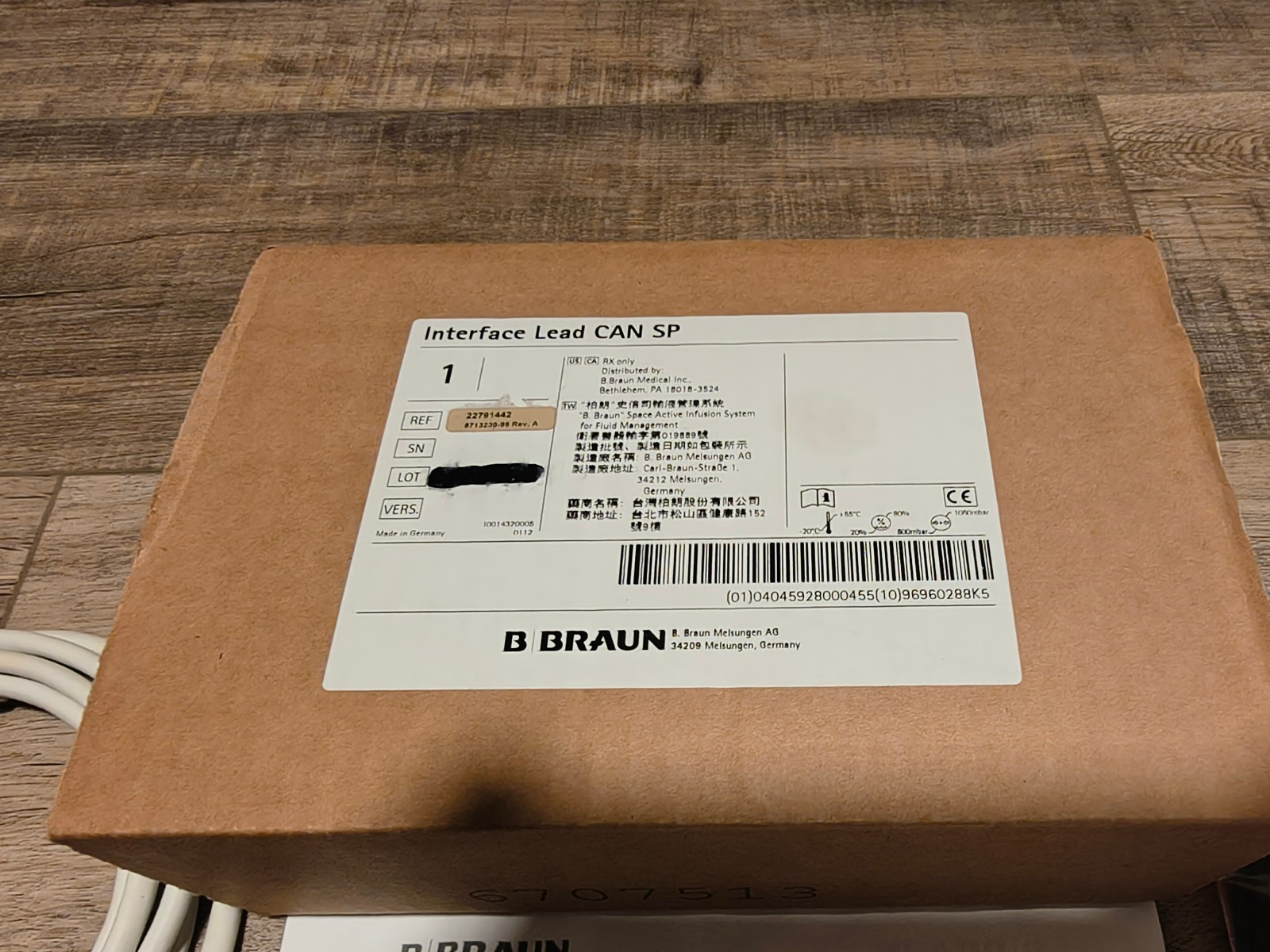 B. Braun Interface Lead Cables For Infusion Pump (CAN SP, Brand New)