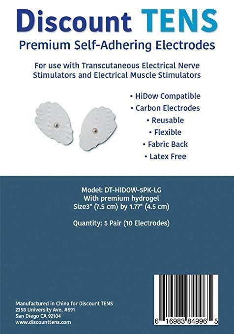 HiDow Compatible Premium Quality Large Replacement Electrodes – 10 Pair