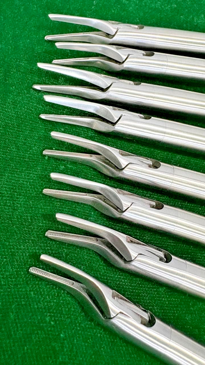 8pc Laparoscopic Clip Applicator LT300/ LT400 Single Action 10mmx330mm Reusable