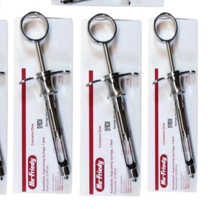 Lot of 15x Hu-Friedy CW Style Dental Anesthetic Aspirating 1.8ml Syringe SYRCW