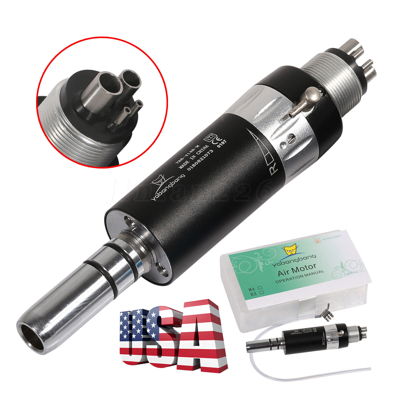 NSK Style Dental Slow Low Speed Air Motor Handpiece 2/4Hole Micromotor E-type st
