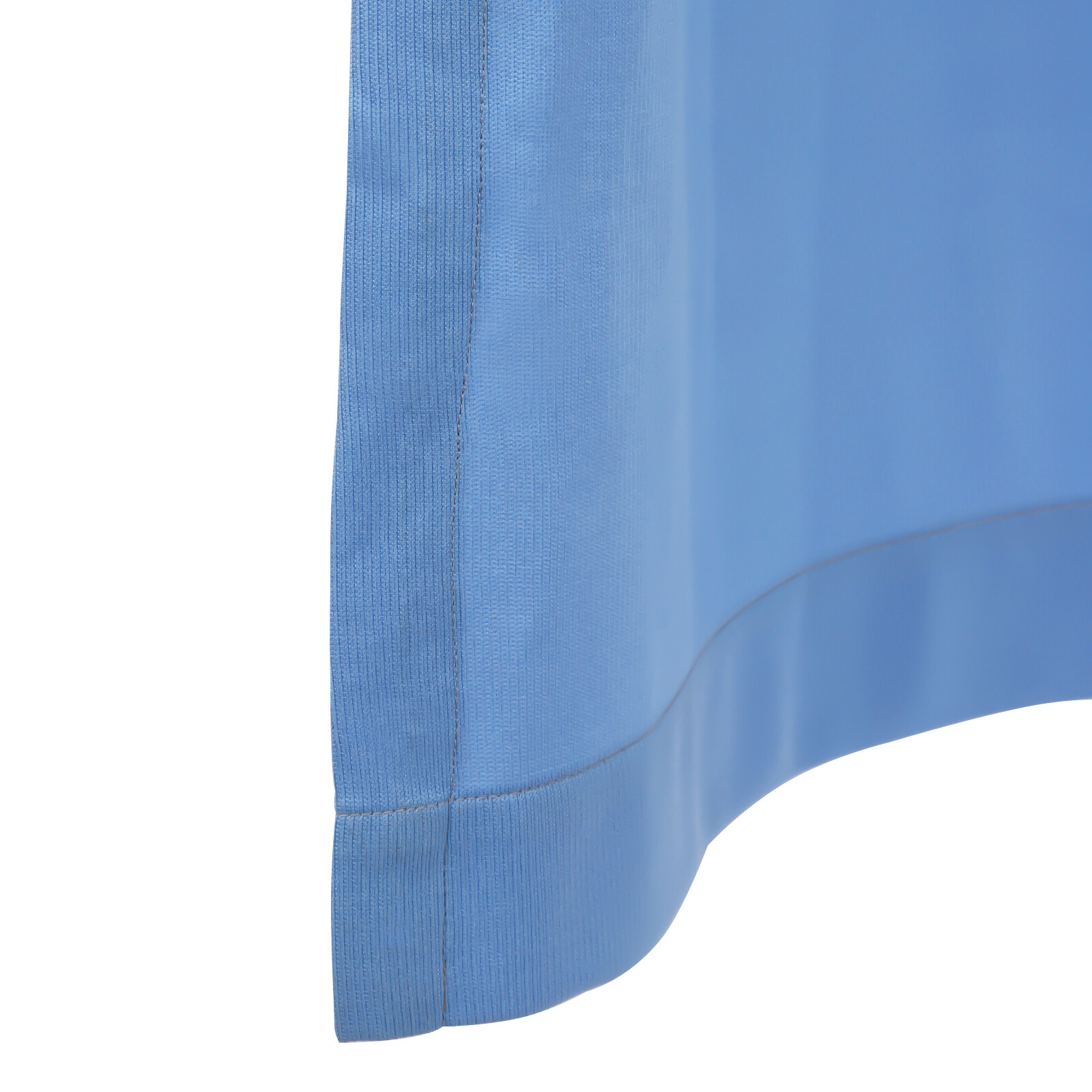 Patient Privacy Curtain 7x7ft Blue Polyester Zig Zag Curtain W/ Flat Hooks