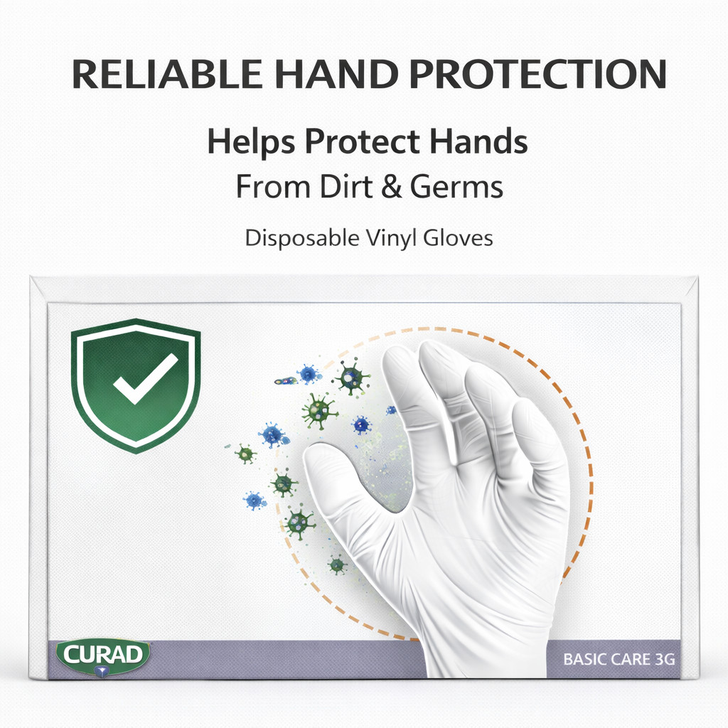 Powder Free Vinyl Gloves S M L Disposable Latex Free Cleaning Food Prep
