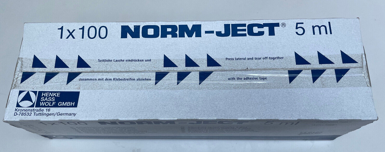 SYRINGE NO NEEDLE – Norm-Ject 4050-X00V0 Luer Lock Sterile Latex-free 5mL 100/PK