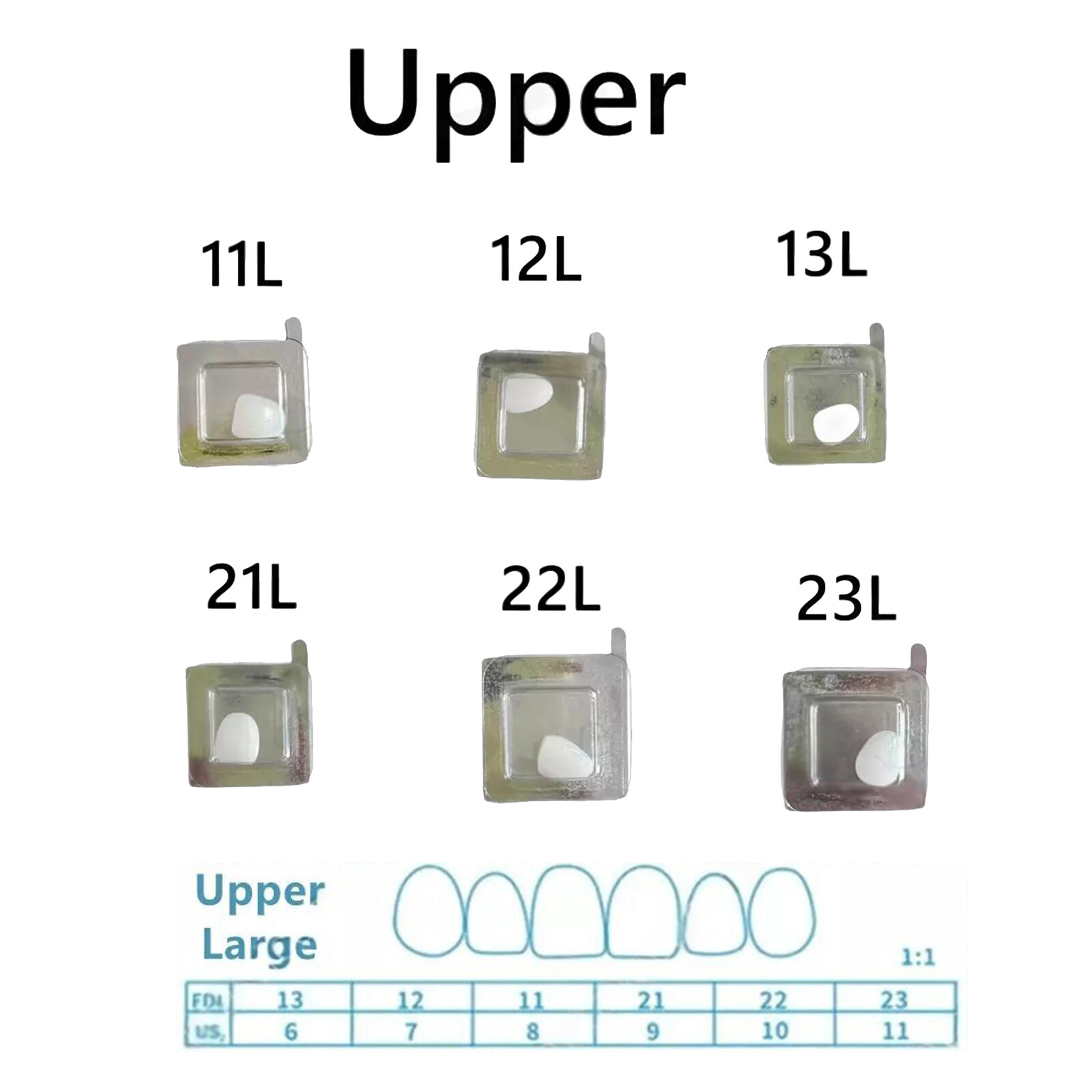 6Pcs/Set Teeth Veneer Dental Veneers Tooth Whitening Ceramic Anterior LMS