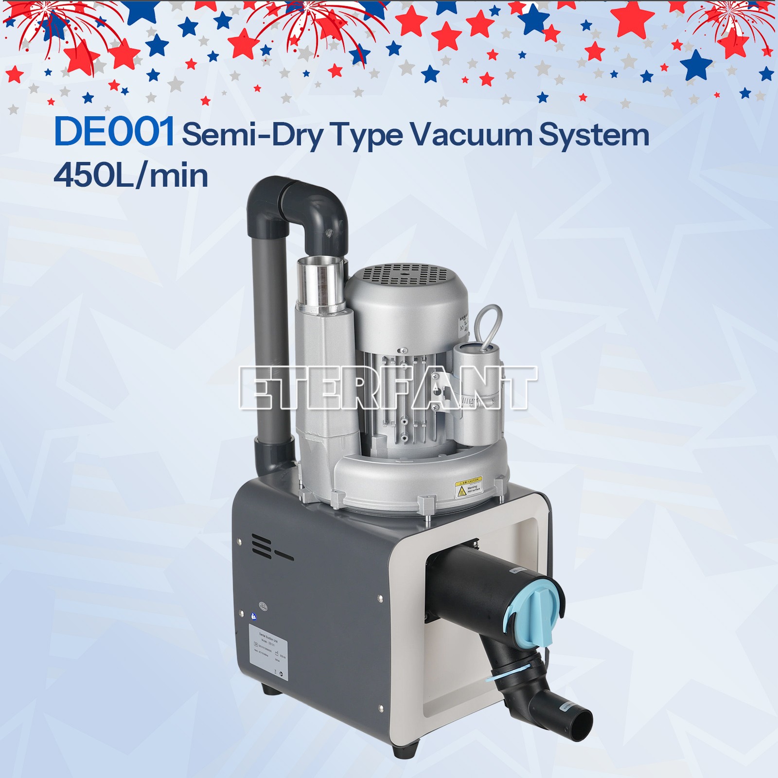 450L/min Dental Electric Suction Machine Vacuum System Semi-Dry Equipment DE-001
