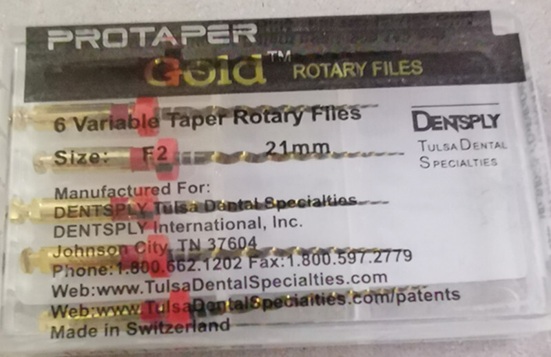 Dentsply ProTaper Gold Rotary Files F1,F2,F3,S1,S2,SX-F3, SX19 6 file pkg 1