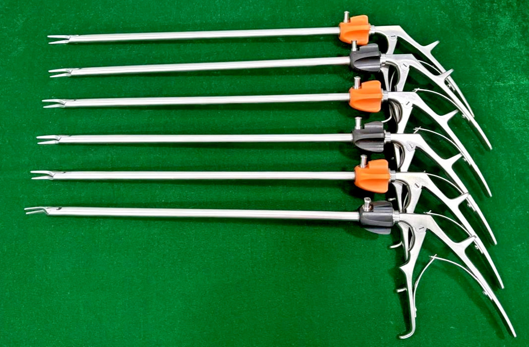6pc Laparoscopic Clip Applicator LT300/ LT400 Single Action 10mmx330mm Reusable