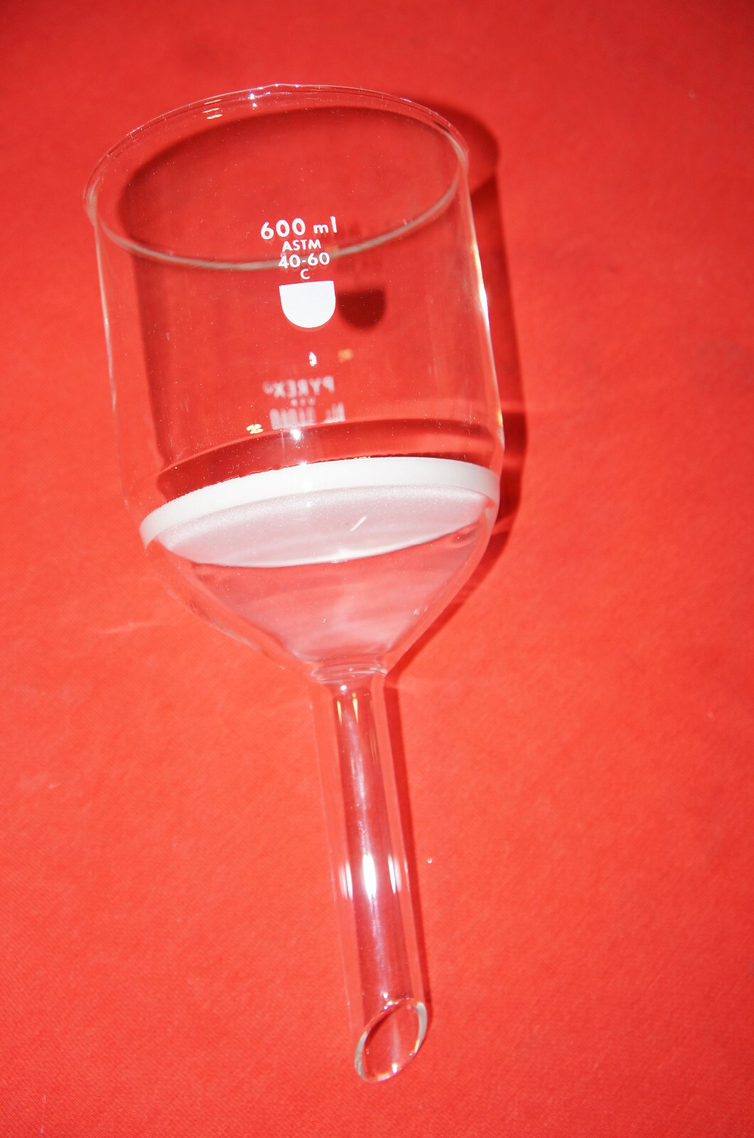 CORNING PYREX Glass Buchner Funnel, 90mm Coarse Frit, 600ml #36060-600C (NEW!)