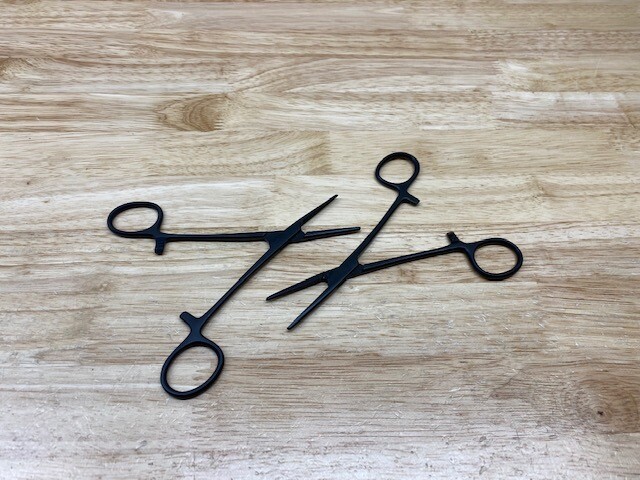 2 Black Hemostat Kelly Forceps 5.5″ Straight, Surgical Vet Instruments Stainless
