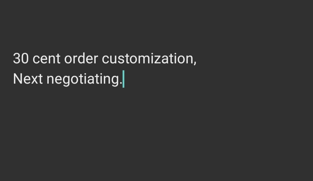 1 usd custom order for 30 cent