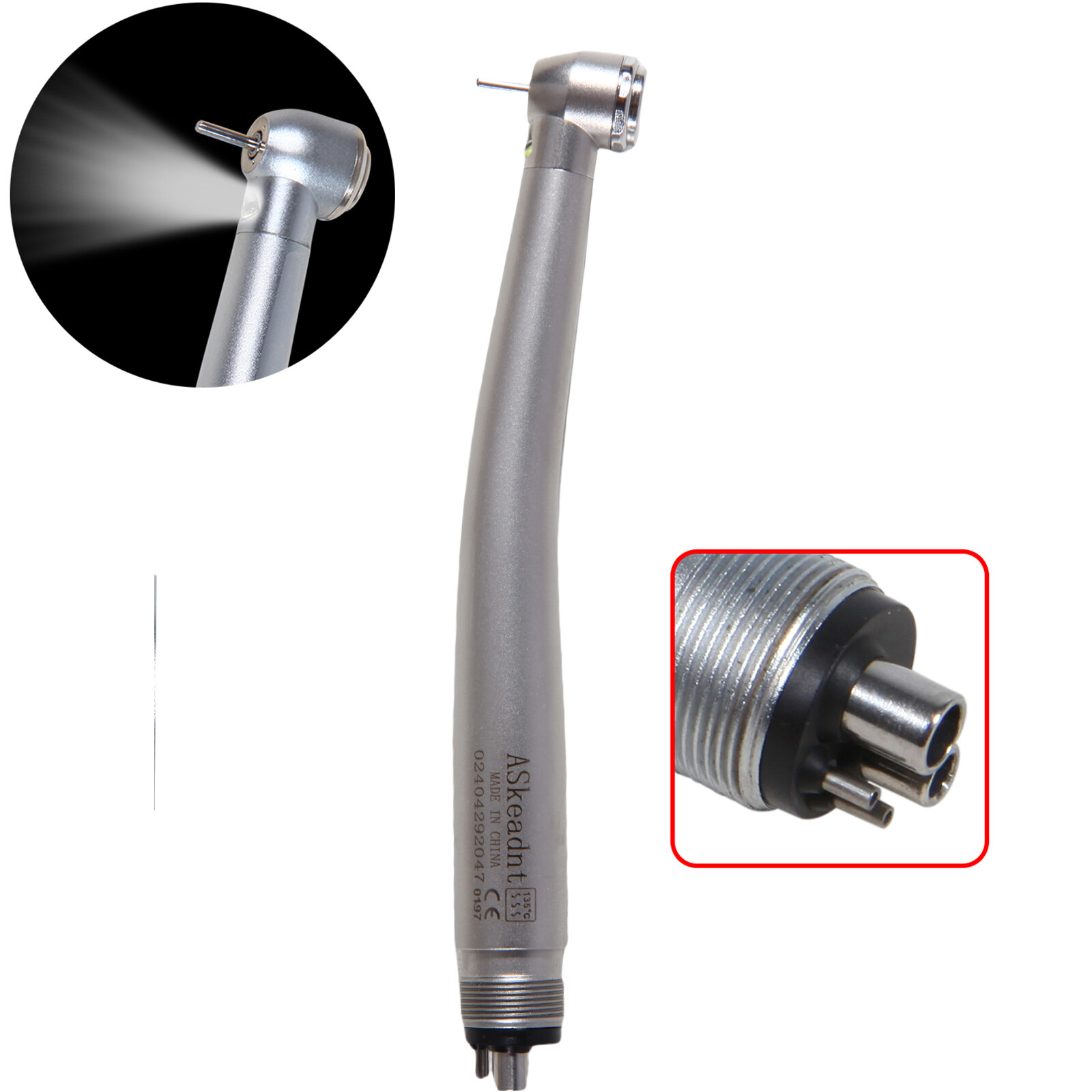 10pcs/1Box Askeadnt Dental LED E-generator High Speed Handpiece 4Holes NSK Style