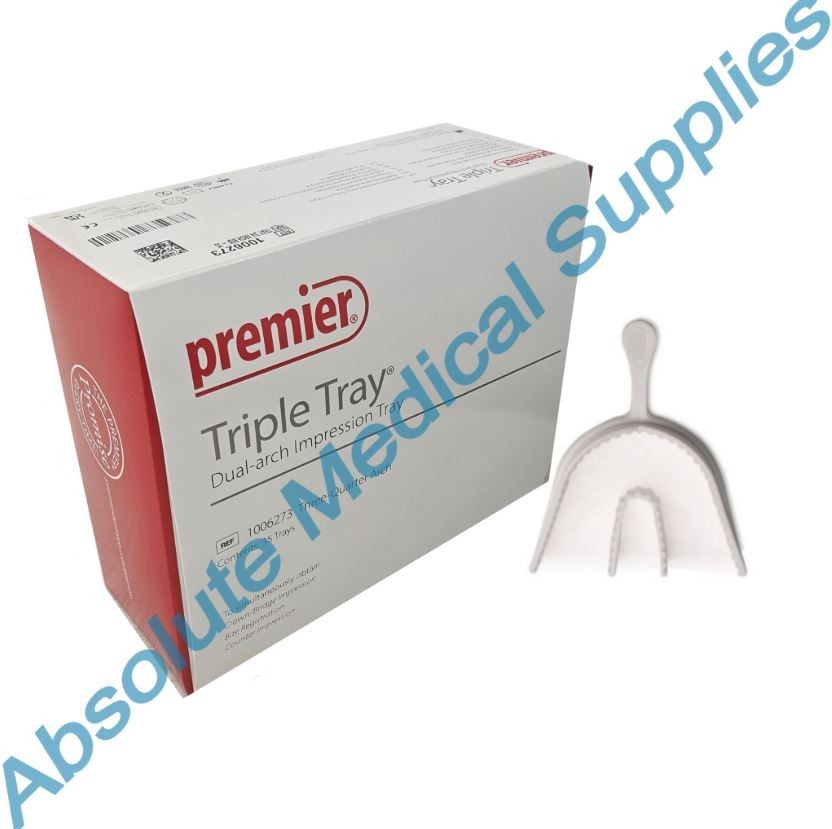 *35-Pieces* Premier Dental Triple Impression Tray 3/4 Dual-Arch 1006273