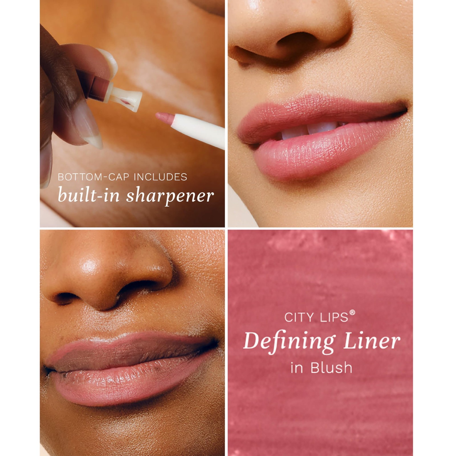 City Beauty City Lips Defining Liner In Blush Warm Nude Pink Long-Lasting