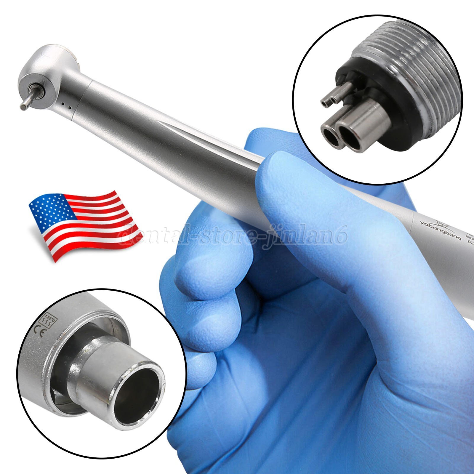 10 Pcs NSK Style Dental High Speed Turbine Handpiece+4 Hole Quick Coupling YBNK4