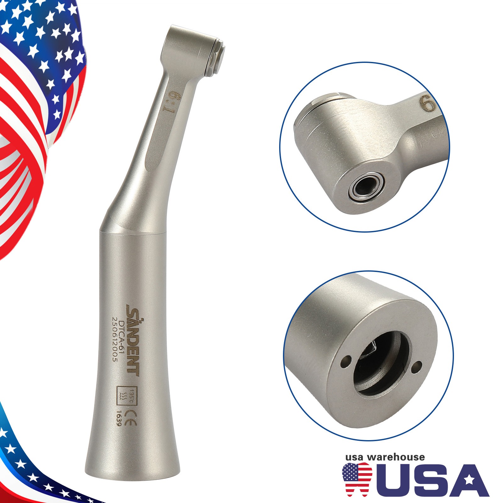 Dental 6:1 Endo Contra Angle Handpiece Mini Head SANDENT E type