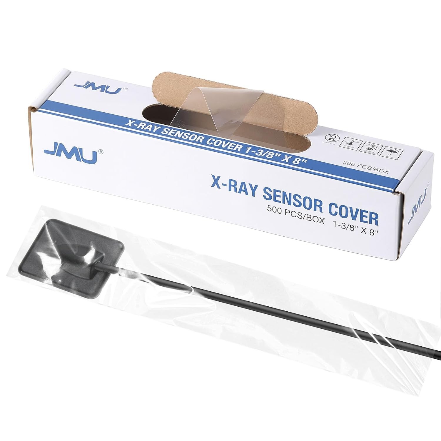 500pcs Disposable Dental X-Ray Sensor Protective Covers 8″ x 1-3/8